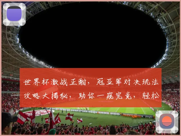 世界杯激战正酣，冠亚军对决玩法攻略大揭秘，助你一窥究竟，轻松锁定胜利